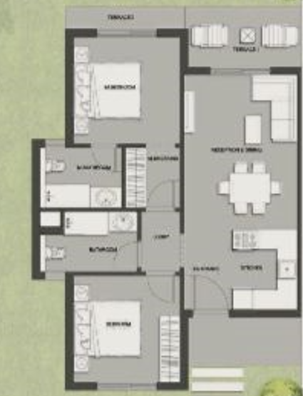 Floor plan for chalet at Seazen