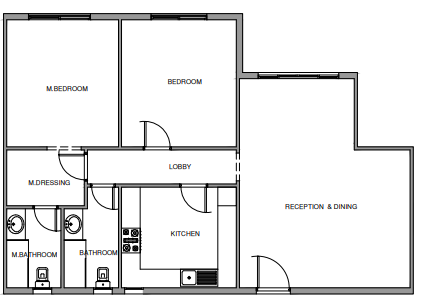 Floor plan for apartment at Aliva Mountain View Mostakbal City