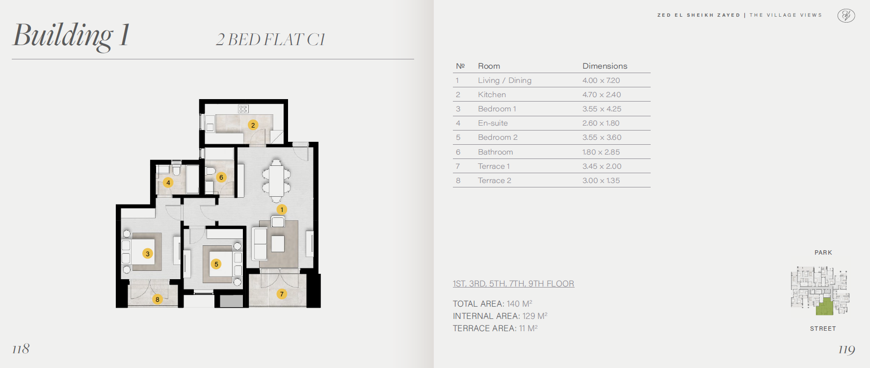 Floor plan for apartment at ZED