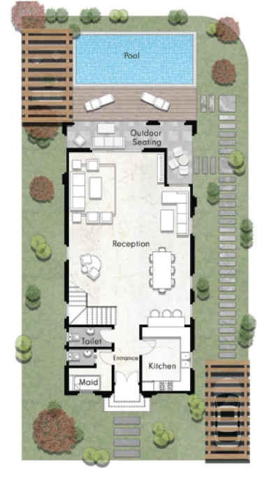 Floor plan for villa at IRA