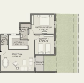 Floor plan for apartment at Taj City