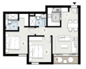 Floor plan for apartment at Zed Tower