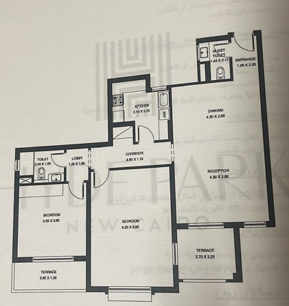 Floor plan for apartment at Hyde Park