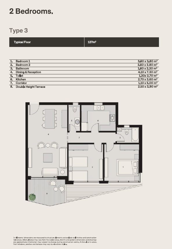 Floor plan for apartment at The Median Residences