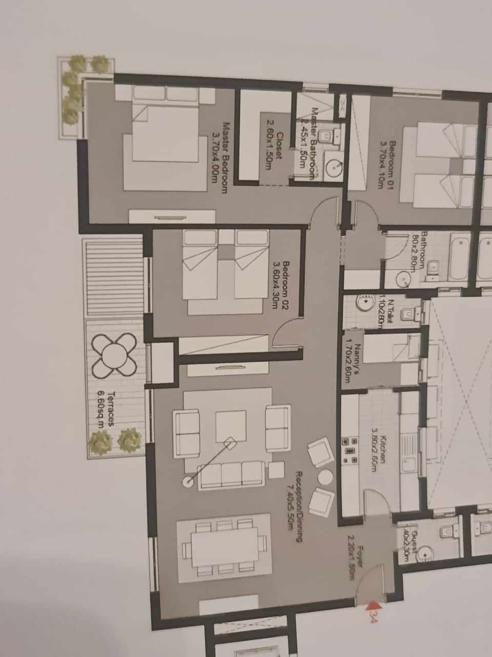 Floor plan for apartment at SODIC East