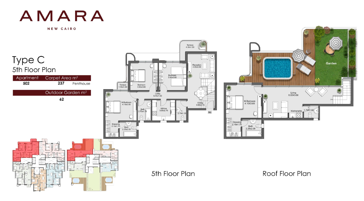 Floor plan for penthouse at Amara