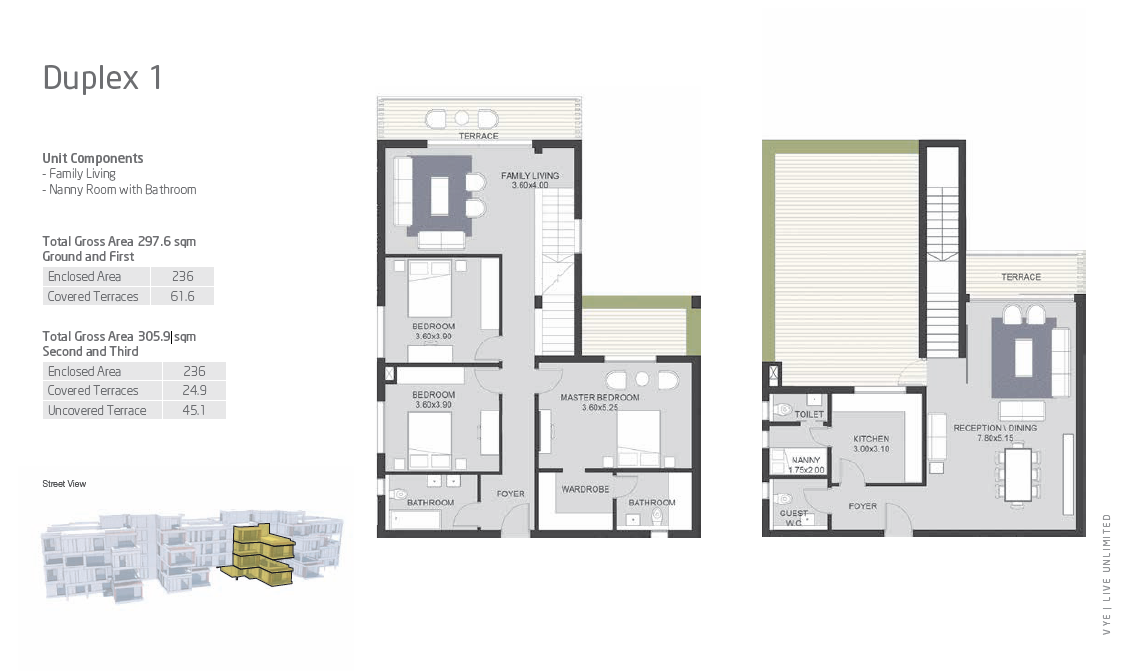 Floor plan for duplex at VYE SODIC