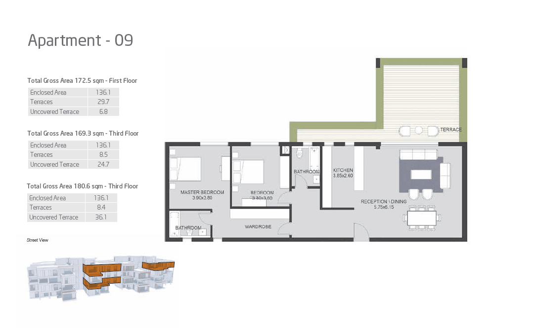 Floor plan for apartment at VYE SODIC