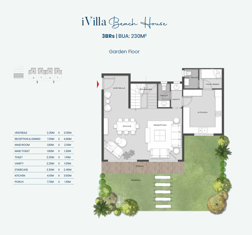 Floor plan for villa at Aliva Mountain View Mostakbal City