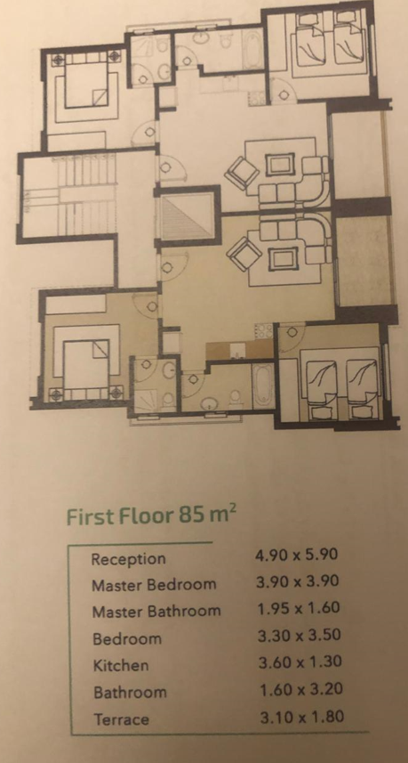 Floor plan for chalet at Sea View