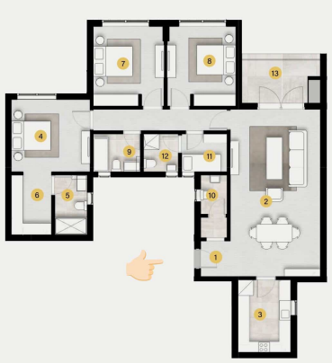 Floor plan for apartment at ZED