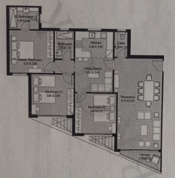Floor plan for apartment at The Brooks