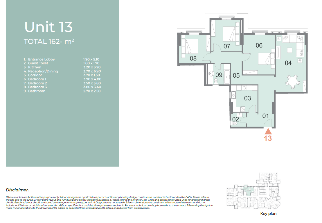 Floor plan for apartment at Il Latini City Edge