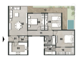 Floor plan for apartment at Vinci