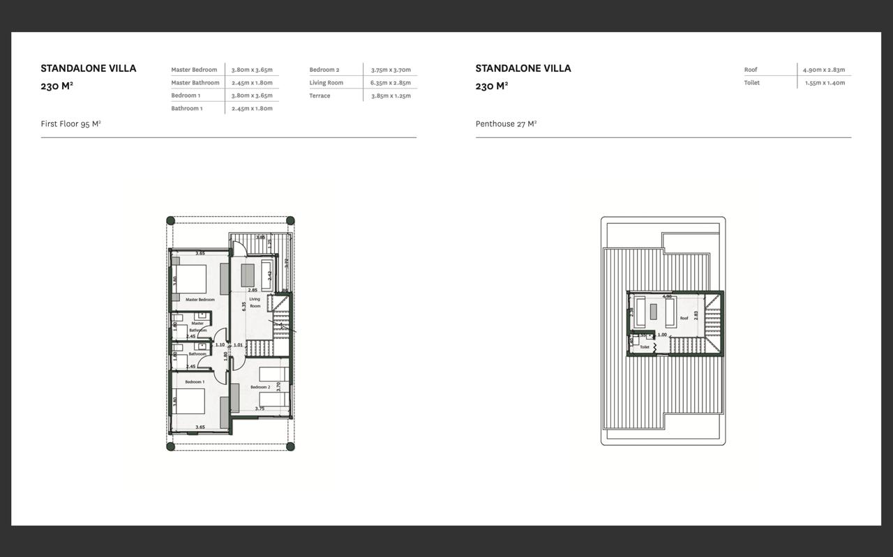 Floor plan for villa at Bloomfields