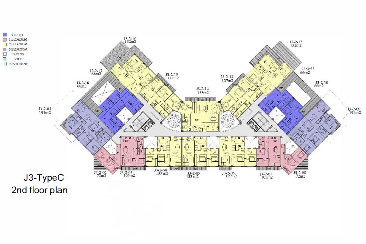 Floor plan for apartment at Jazebeya