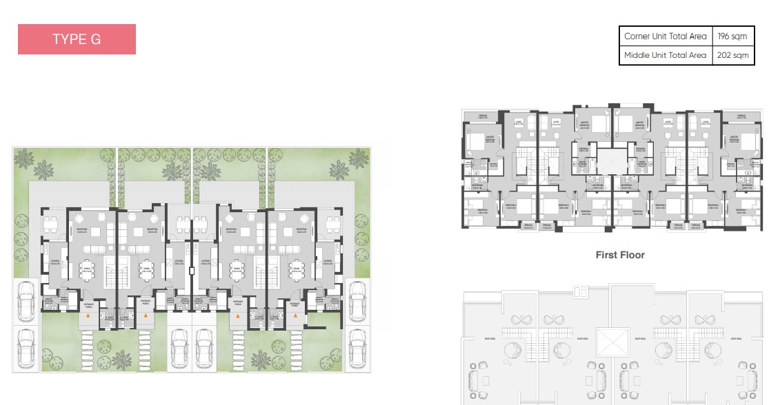 Floor plan for townhouse at O West Orascom