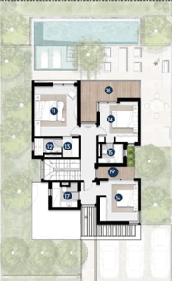 Floor plan for villa at Solana