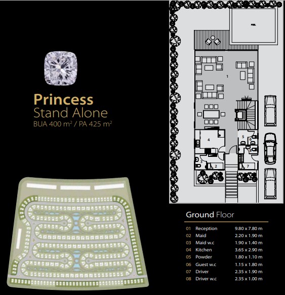 Floor plan for villa at Midtown Solo