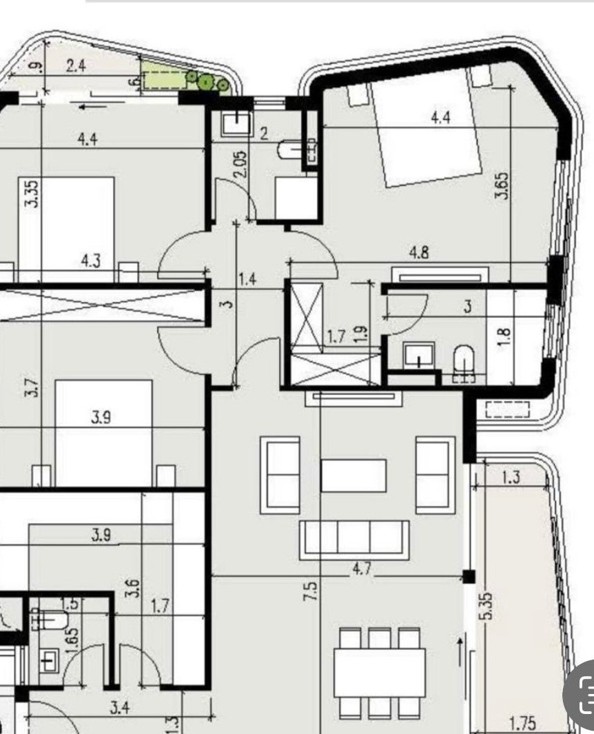Floor plan for apartment at Badya