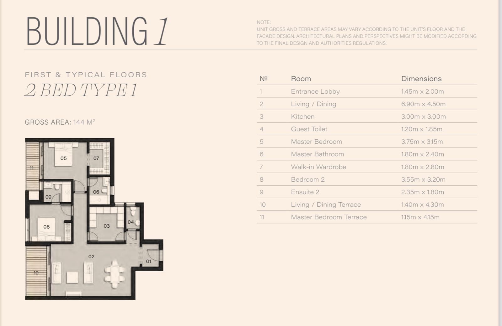 Floor plan for apartment at ZED
