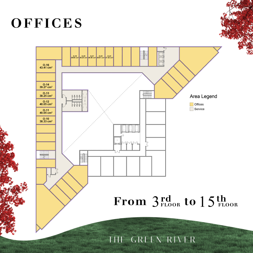 Floor plan for  at Modon Green River Tower