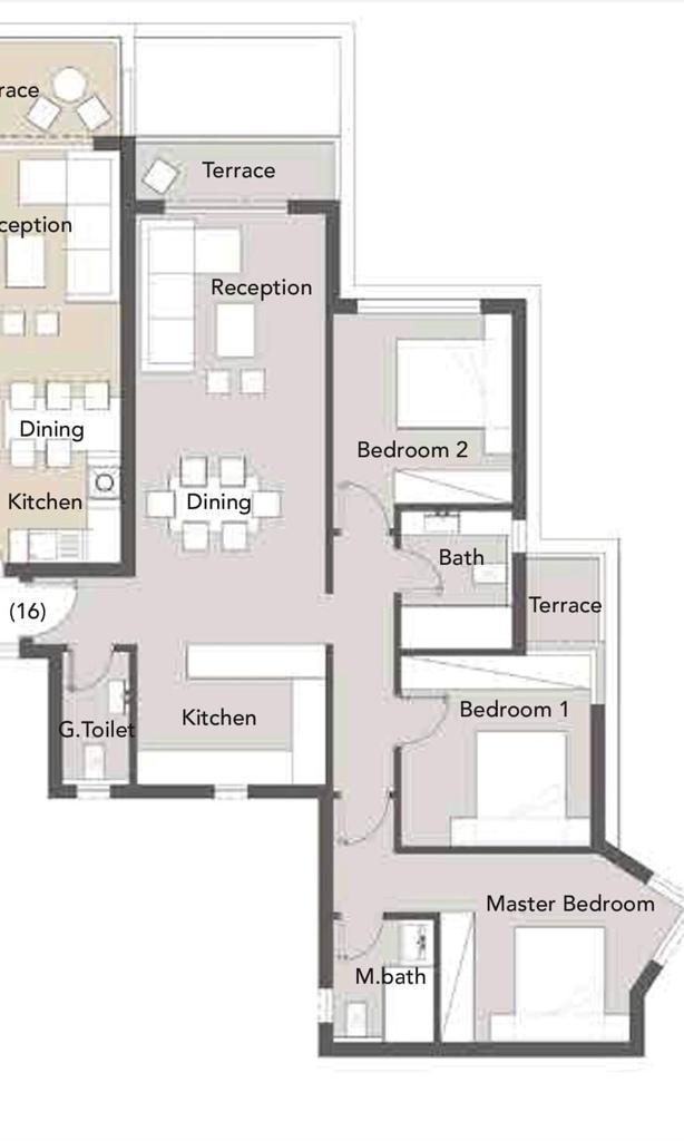Floor plan for apartment at Palm Hills New Alamein