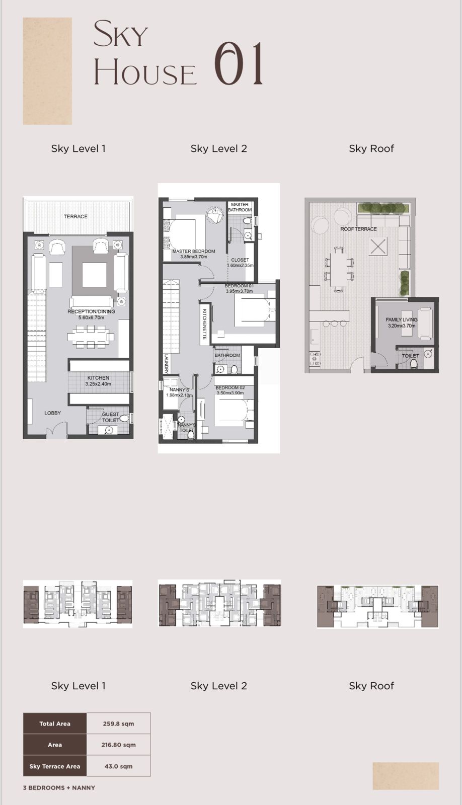 Floor plan for villa at SODIC East