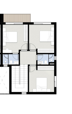 Floor plan for chalet at Silversands