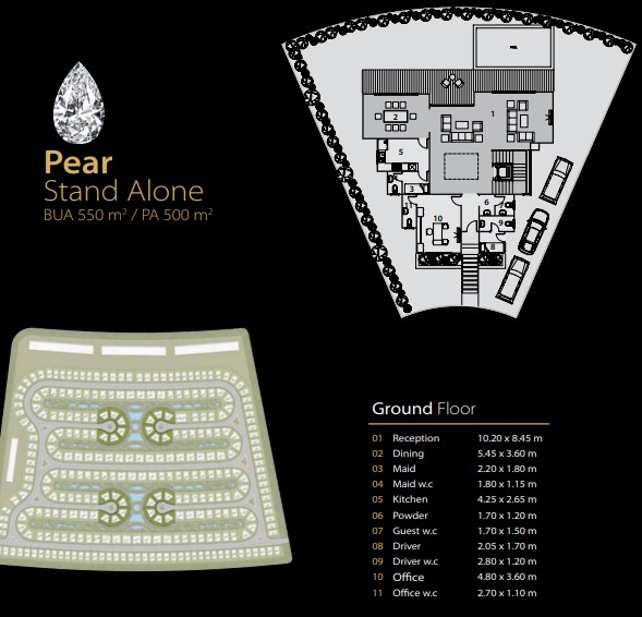 Floor plan for villa at Midtown Solo