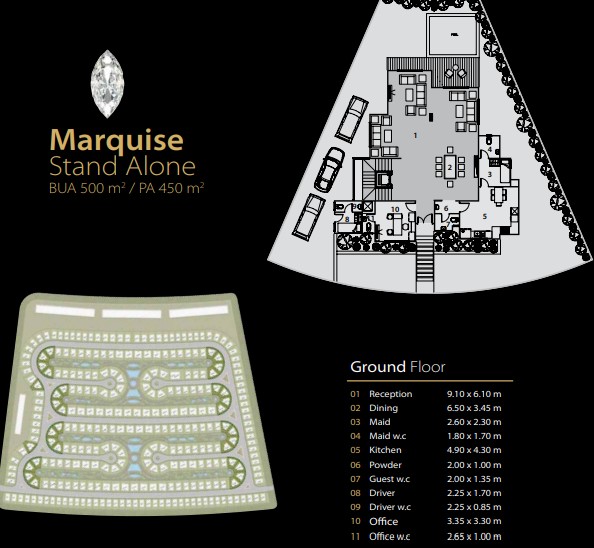 Floor plan for villa at Midtown Solo
