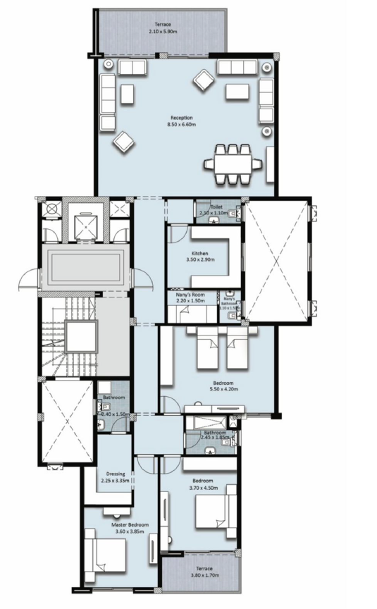 Floor plan for apartment at Fifth Square Al Marasem