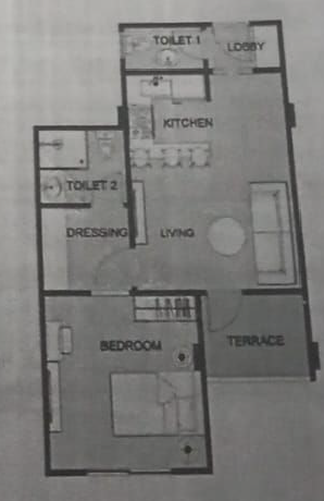 Floor plan for apartment at Yellow Residence