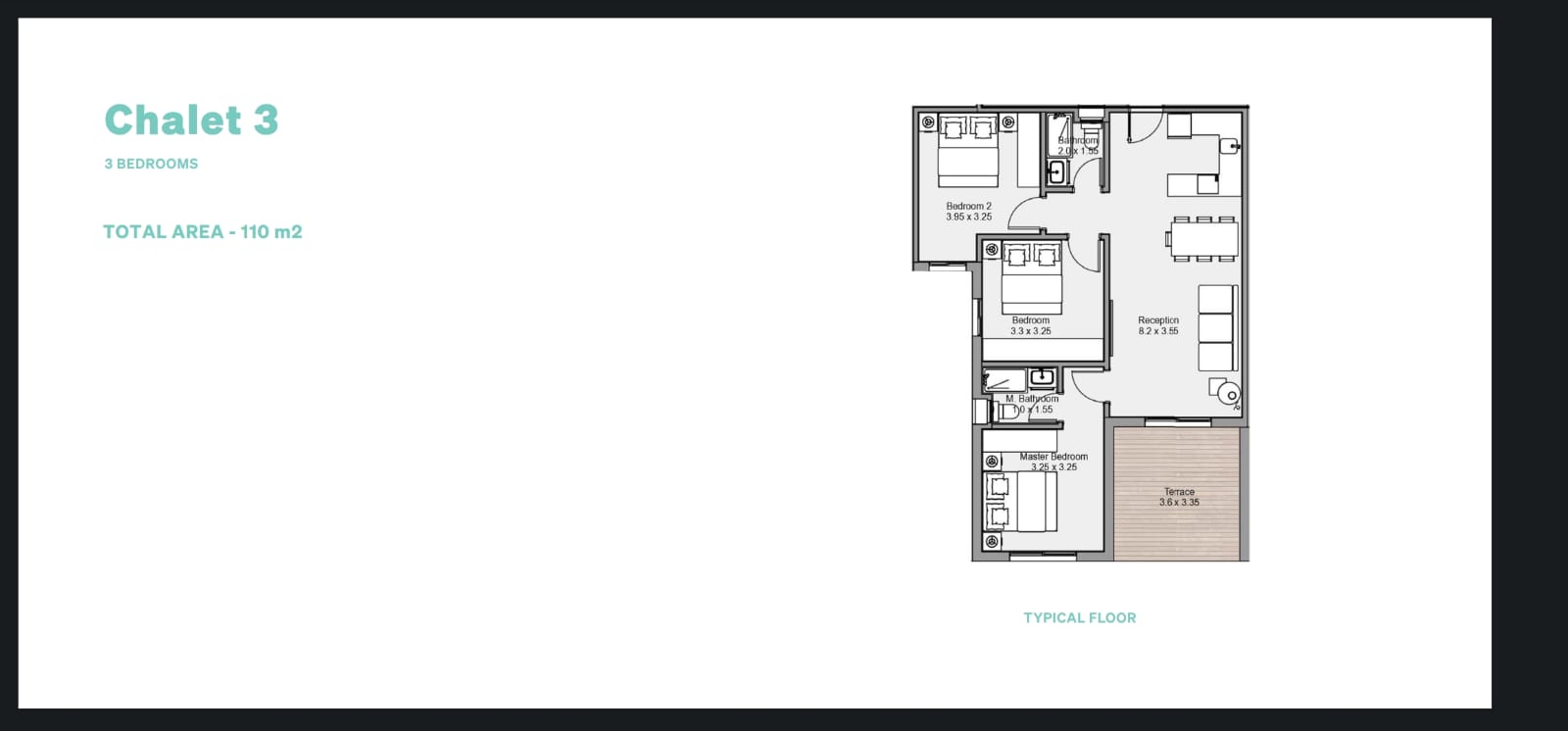 Floor plan for chalet at Salt