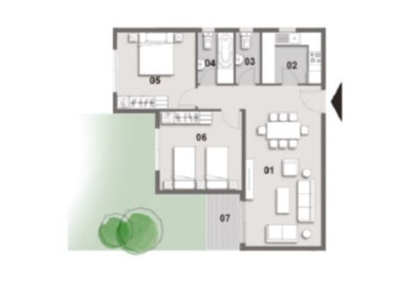 Floor plan for apartment at Il Bosco City