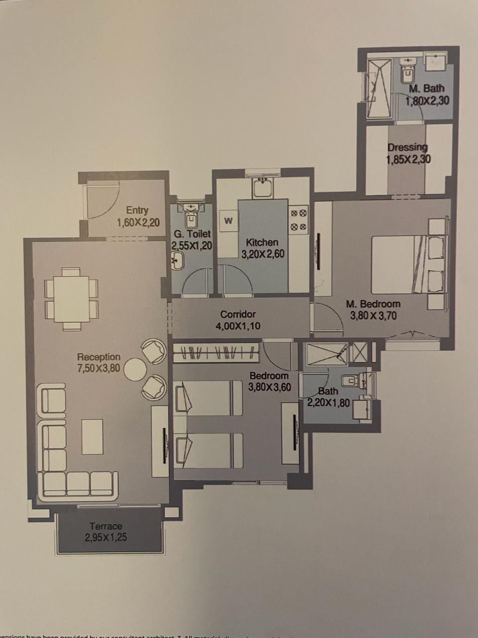 Floor plan for apartment at Talda