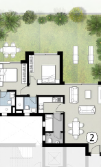 Floor plan for chalet at Silversands