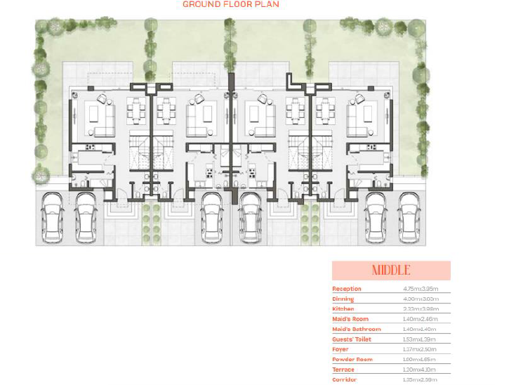 Floor plan for townhouse at The Valleys