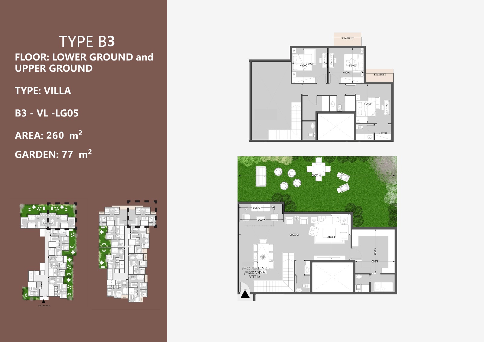Floor plan for villa at Peerage Residence