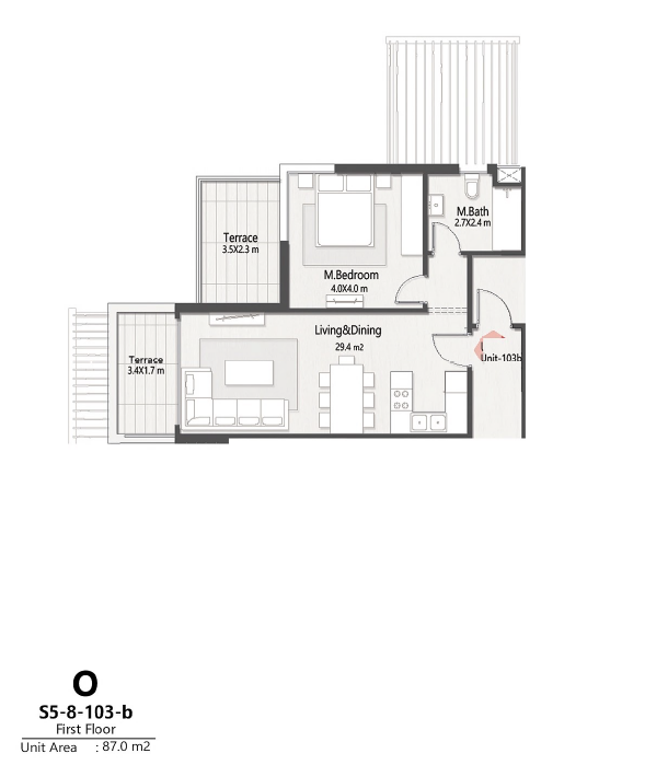 Floor plan for chalet at Masaya