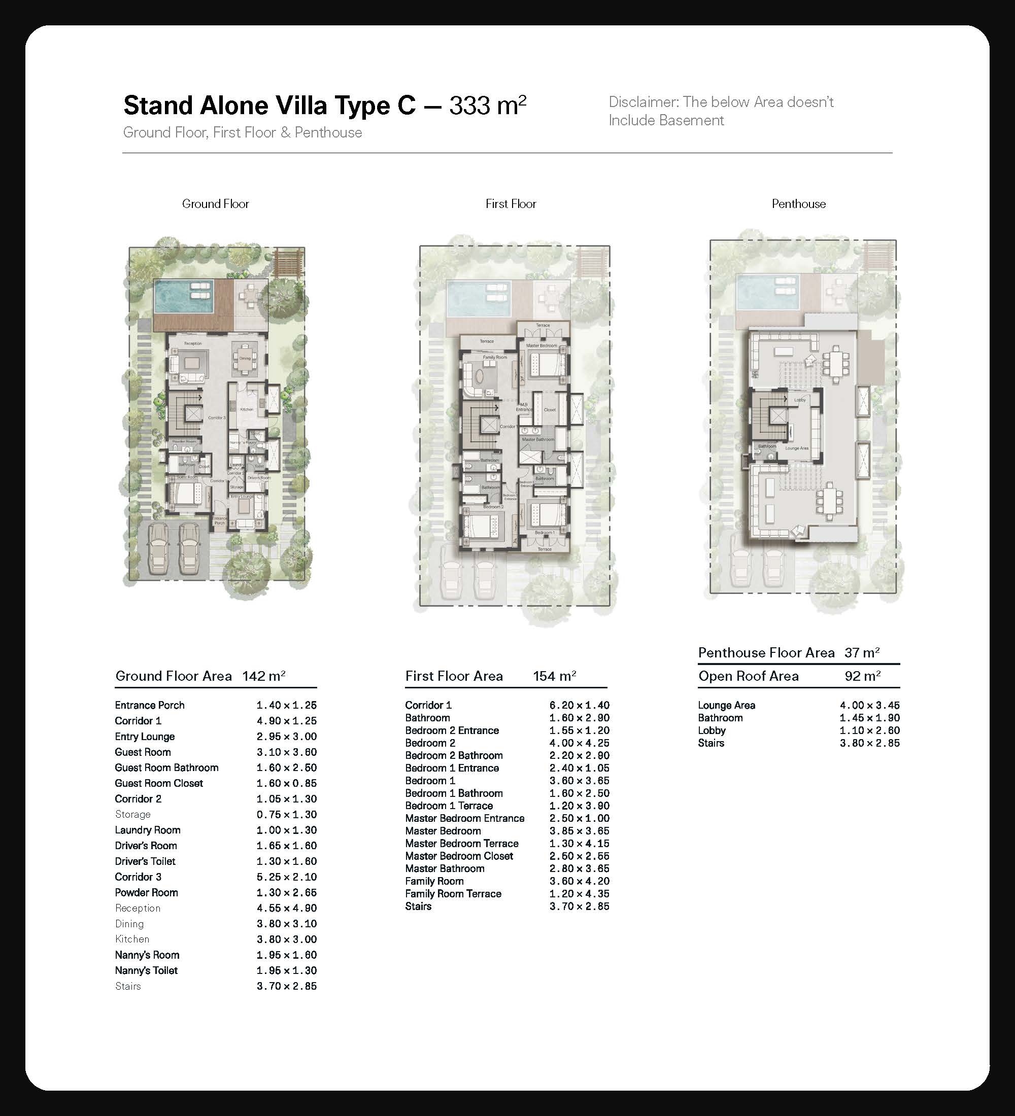 Floor plan for villa at Ever New Cairo