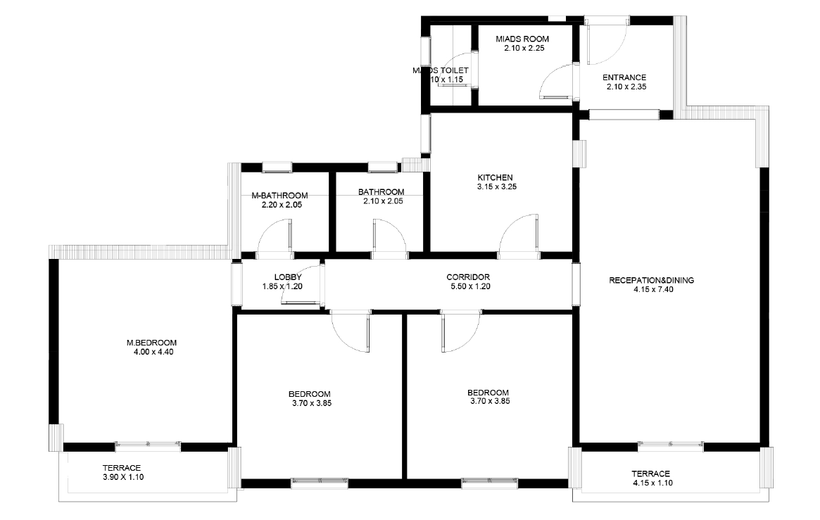 Floor plan for apartment at The Loft