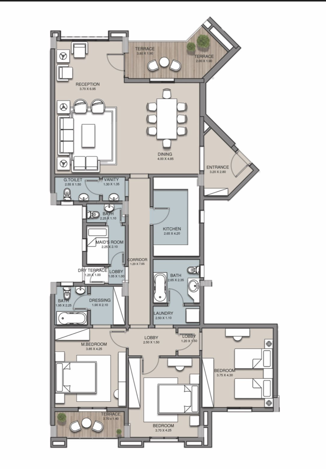 Floor plan for apartment at The Loft