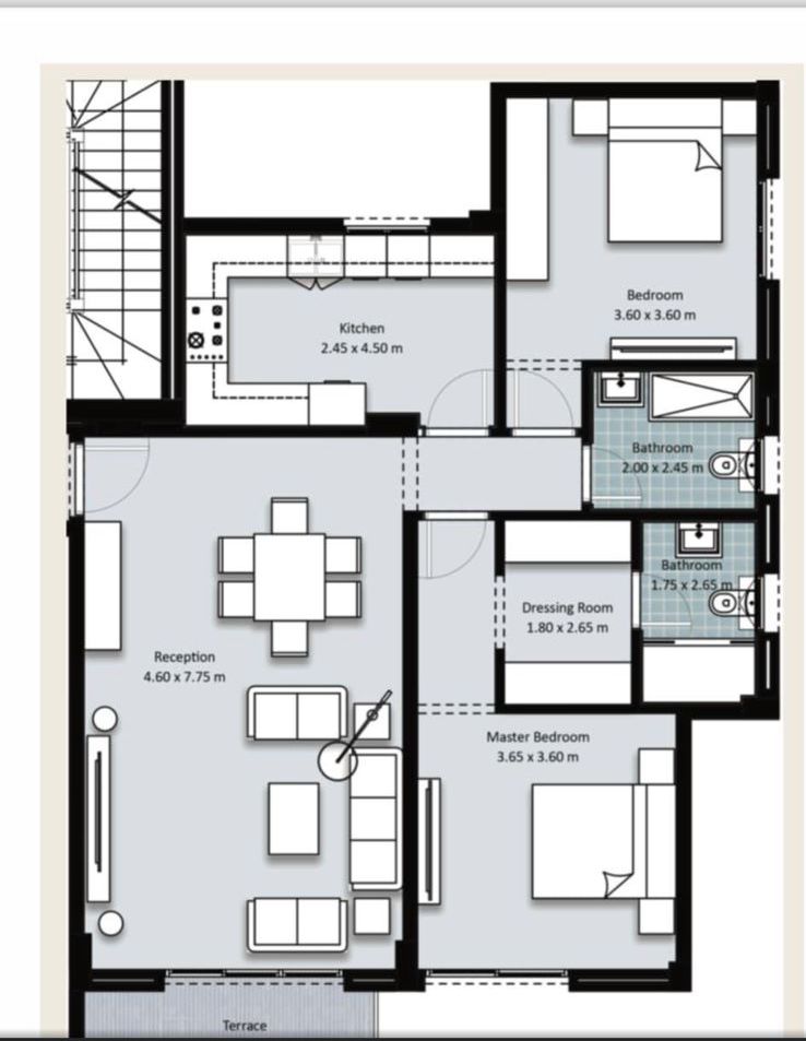 Floor plan for apartment at Fifth Square Al Marasem