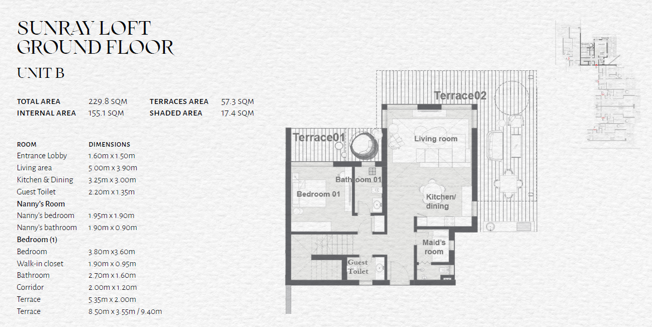 Floor plan for duplex at The Med