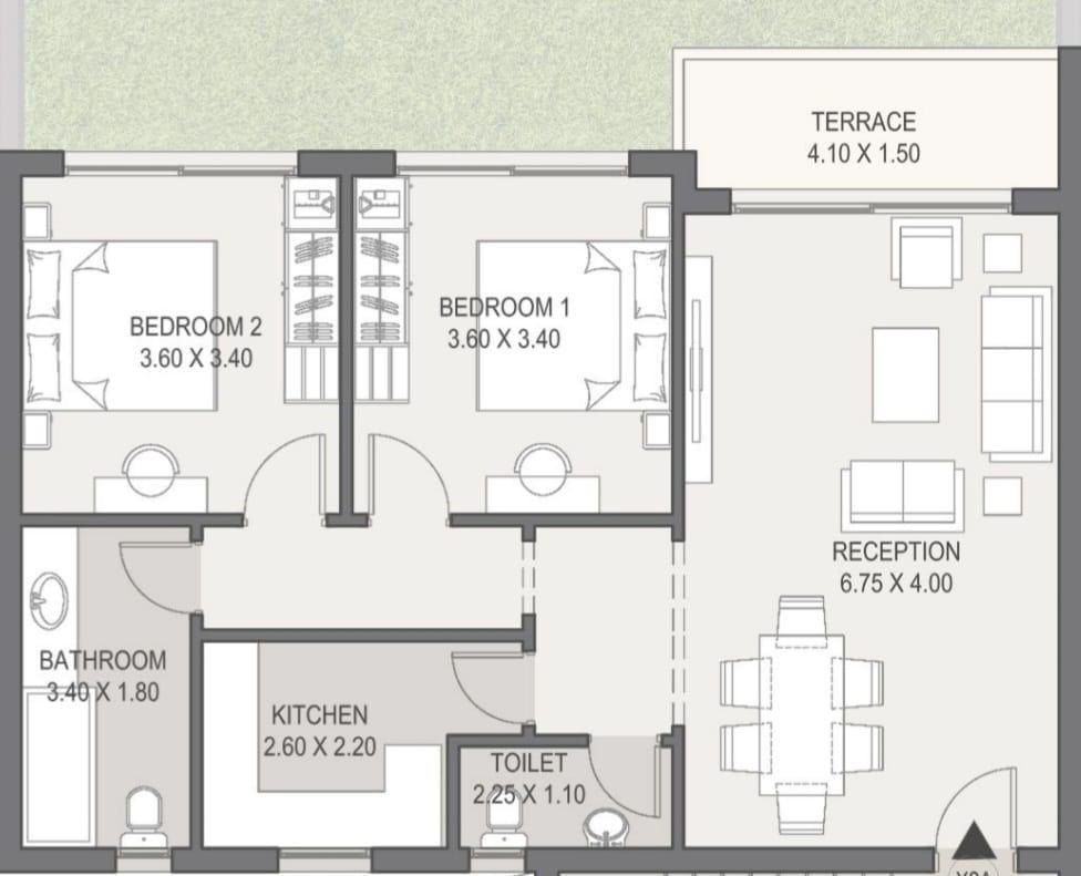 Floor plan for apartment at Taj City