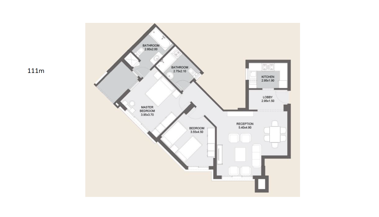Floor plan for apartment at Al Maqsad Residences