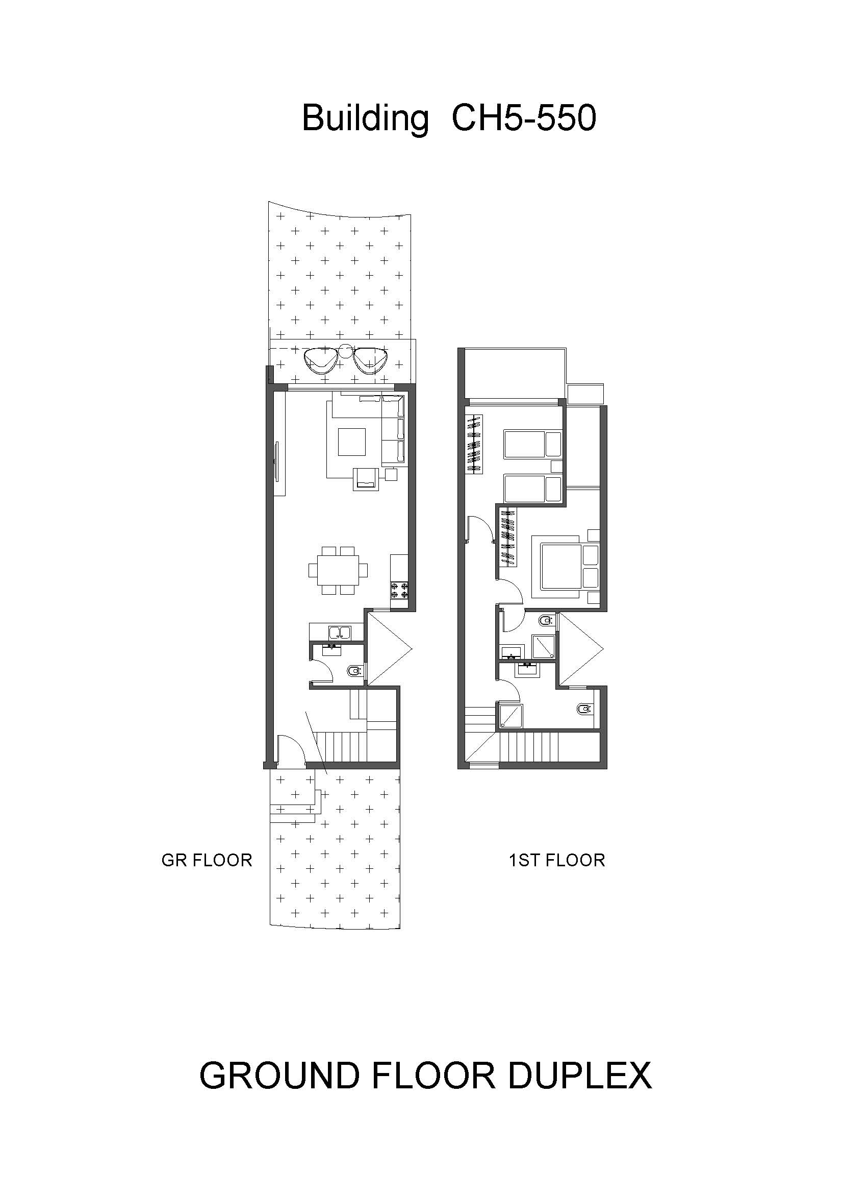Floor plan for duplex at Cali Coast Ras El Hekma