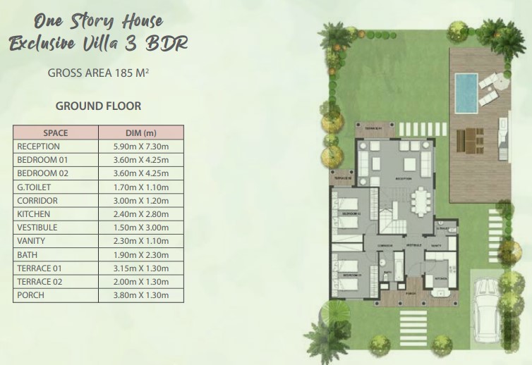 Floor plan for villa at Mountain View ICity New Cairo