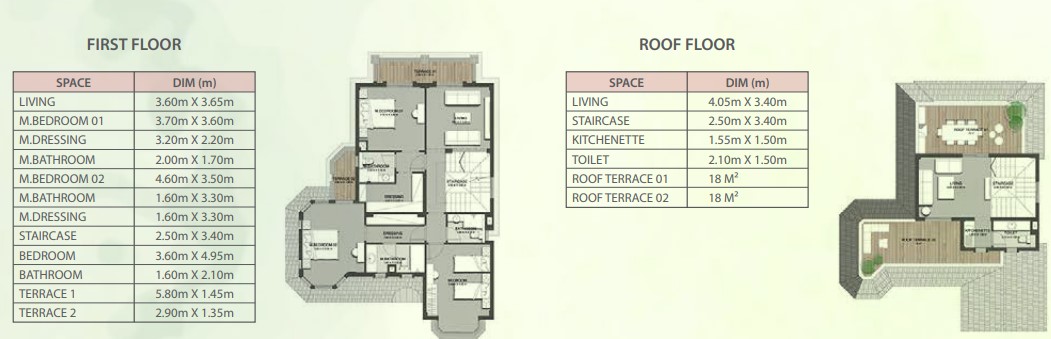 Floor plan for villa at MV Park - ICity New Cairo